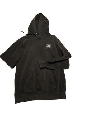 The North Face Box Hoodie Black Kangaroo Pocket Long Sleeve Pullover Sz M